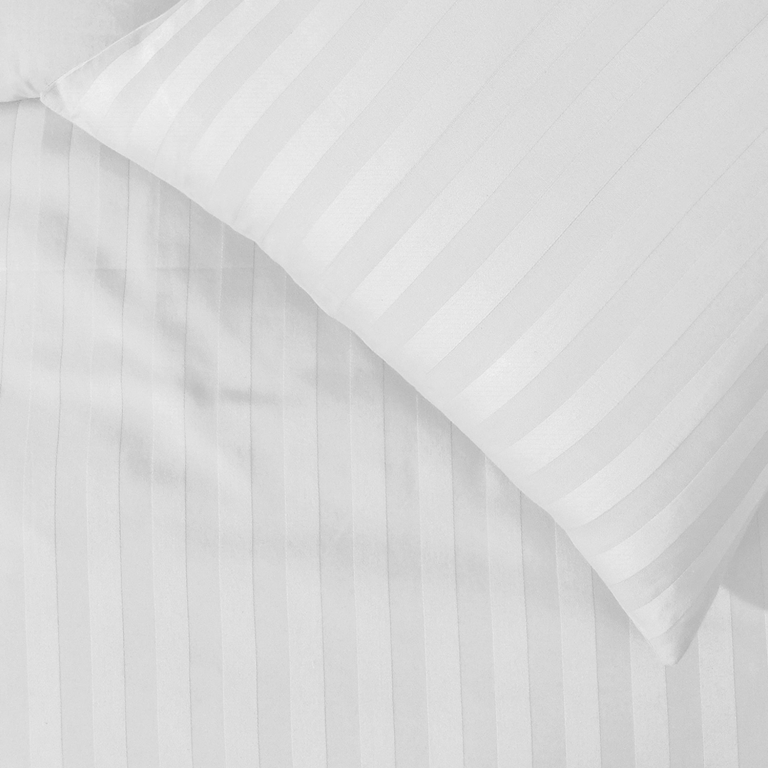 White Stripe Duvet Cover Set