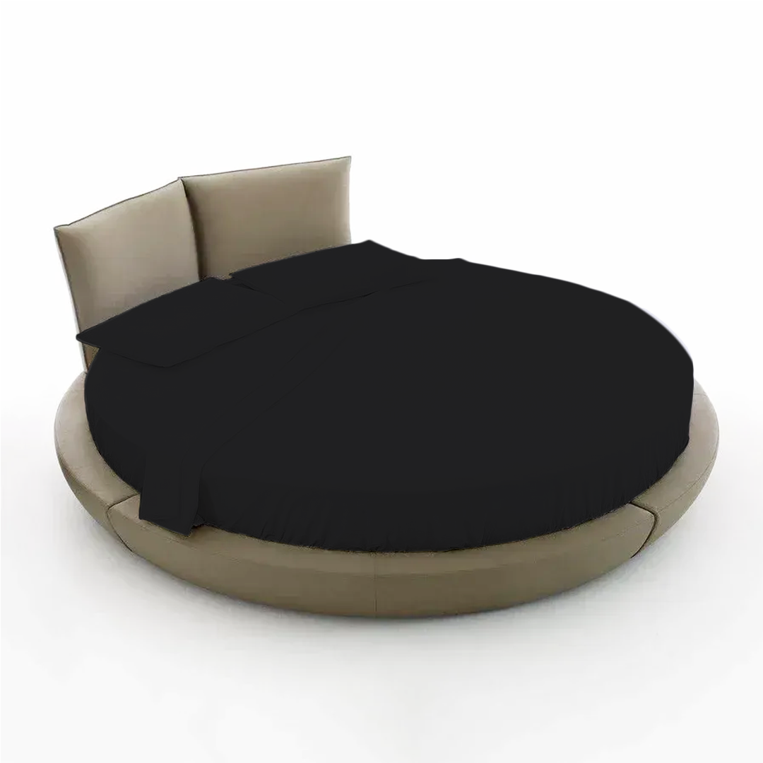 Black Round Bed Sheets