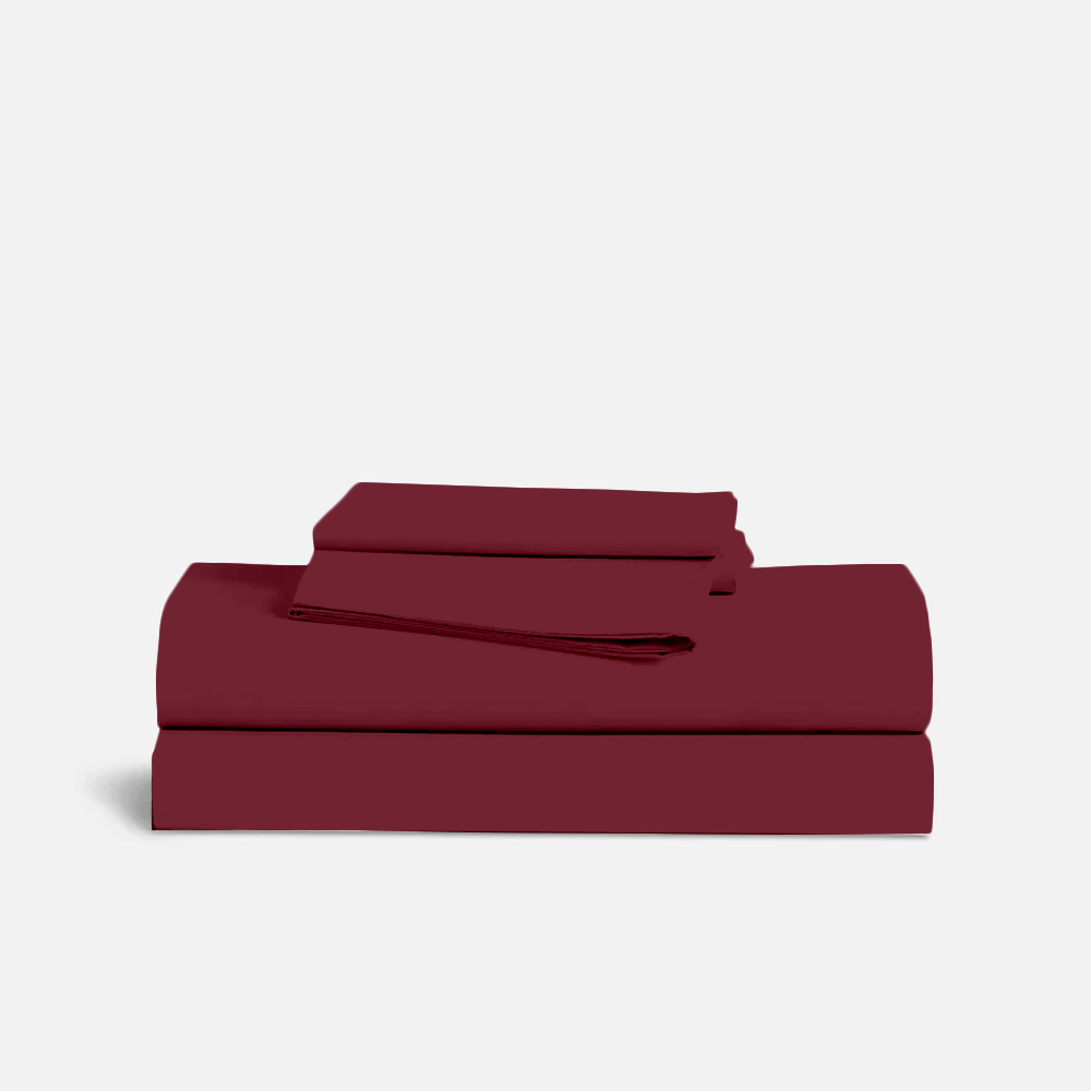 Burgundy Bed Sheets - ( 4-Piece )