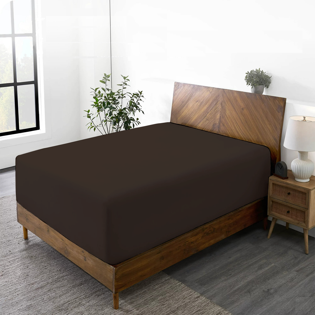 Chocolate Fitted Bed Sheet Only
