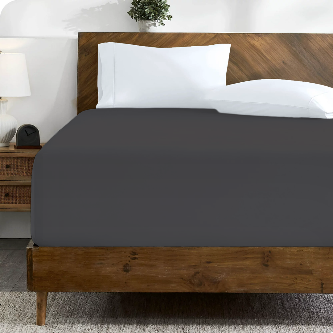 Dark Grey Fitted Bed Sheet Only