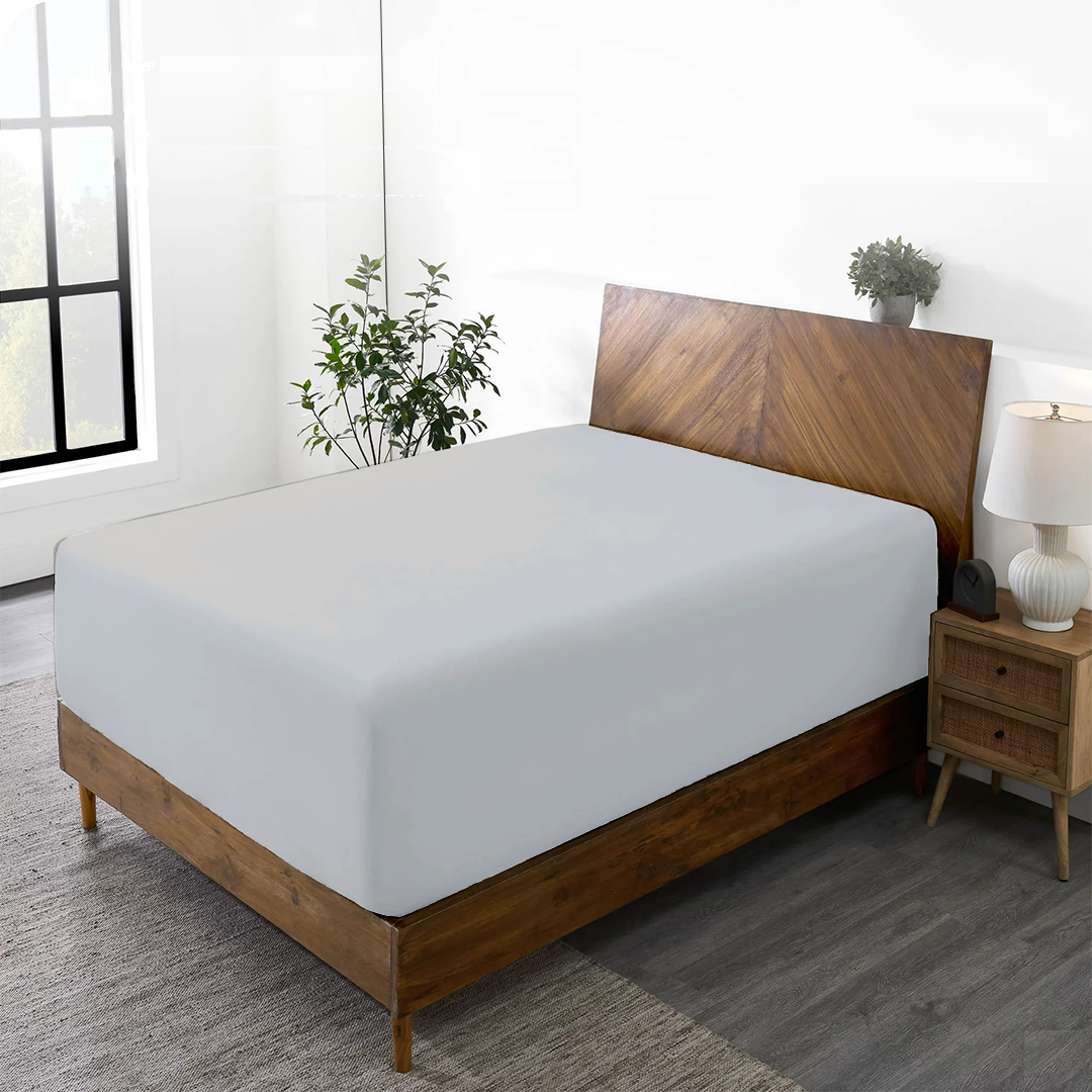 Light Grey Fitted Bed Sheet Only