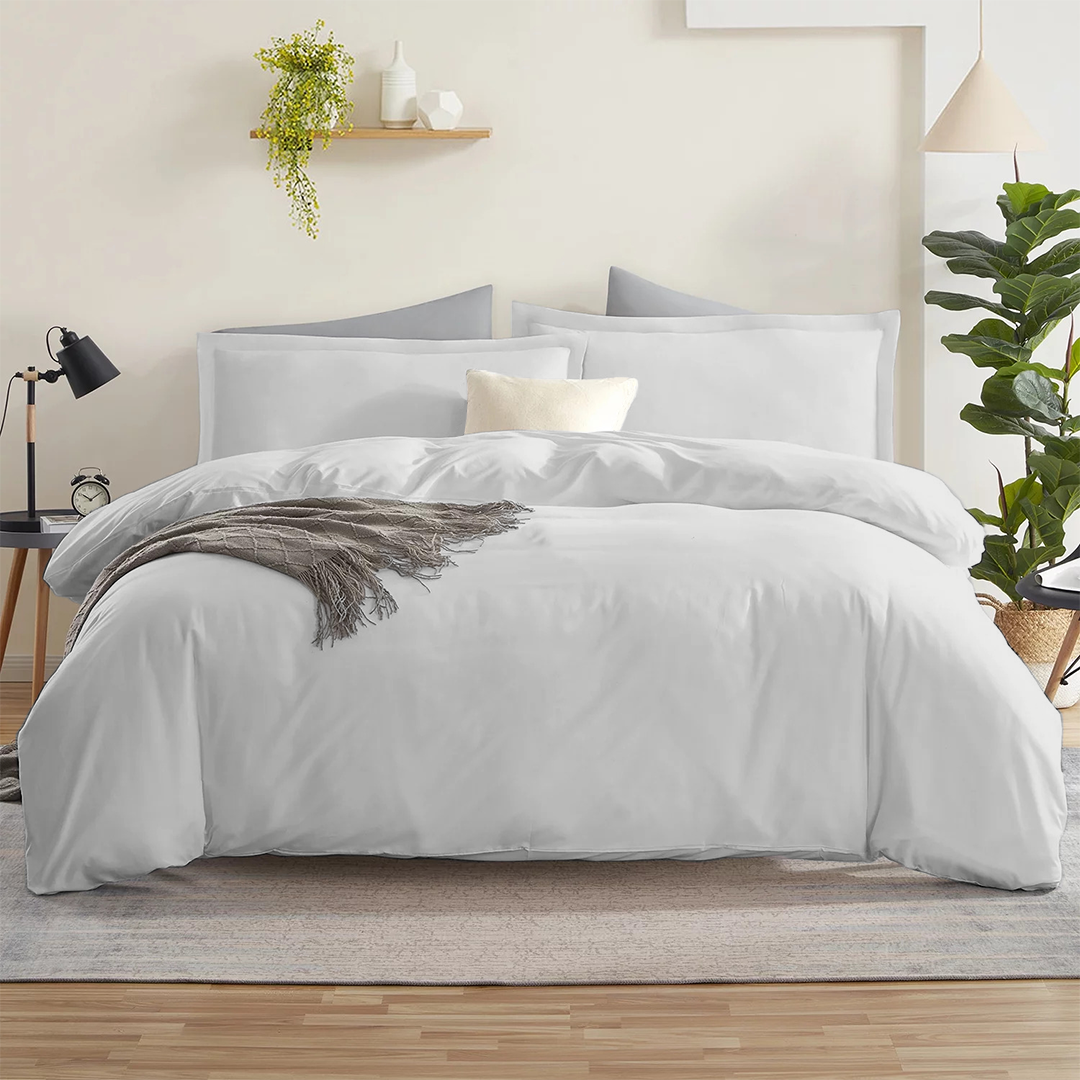 Light Grey Duvet Cover Set