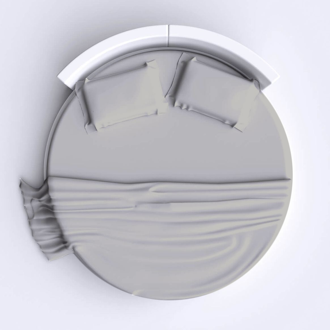 Light Grey Round Bed Sheets