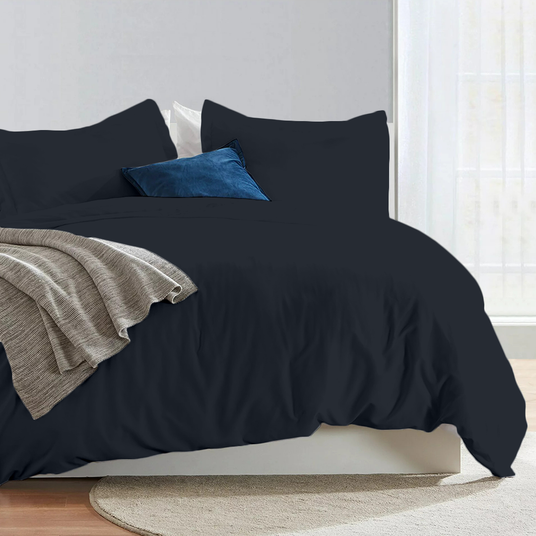 Navy Blue Duvet Cover Set