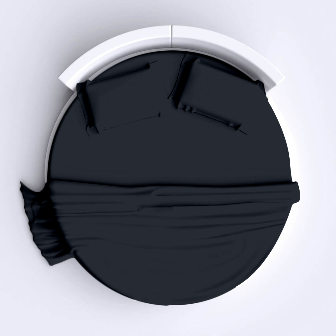 Navy Blue Round Bed Sheets
