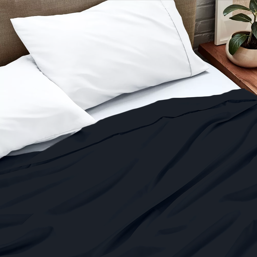 Navy Blue Flat Bed Sheet Only