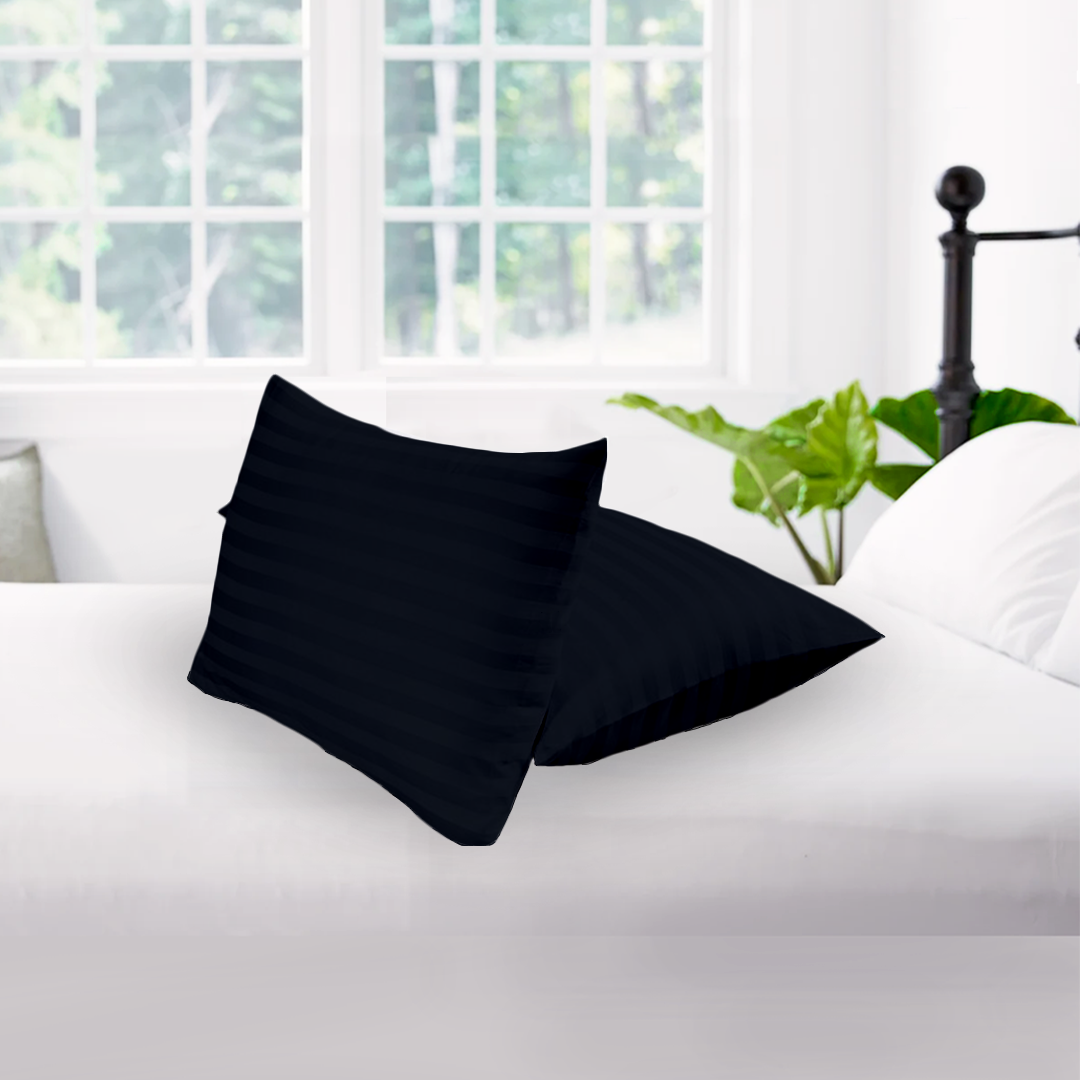 Navy Blue Stripe Pillow Cases
