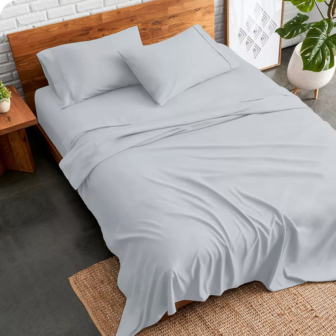 Light Grey Bed Sheets - ( 4-Piece )