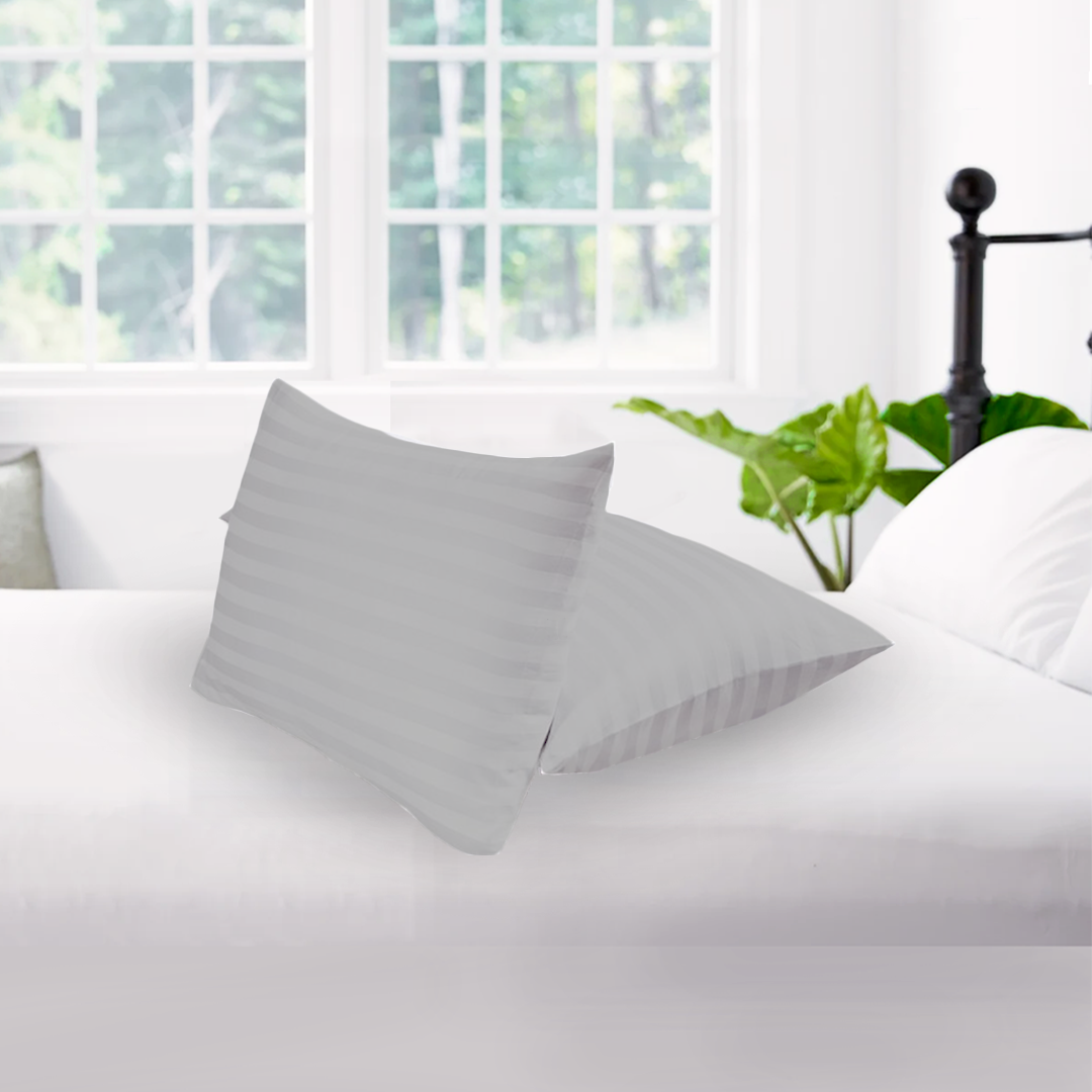 Light Grey Stripe Pillow Cases