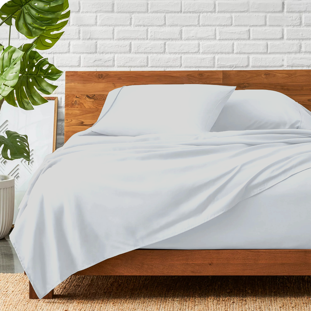 Light Grey Bed Sheets - ( 4-Piece )