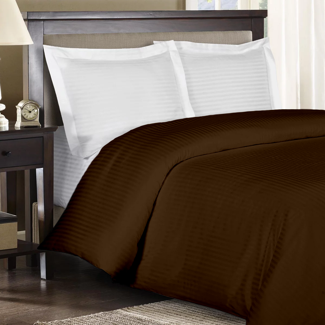 Chocolate Stripe Duvet Cover