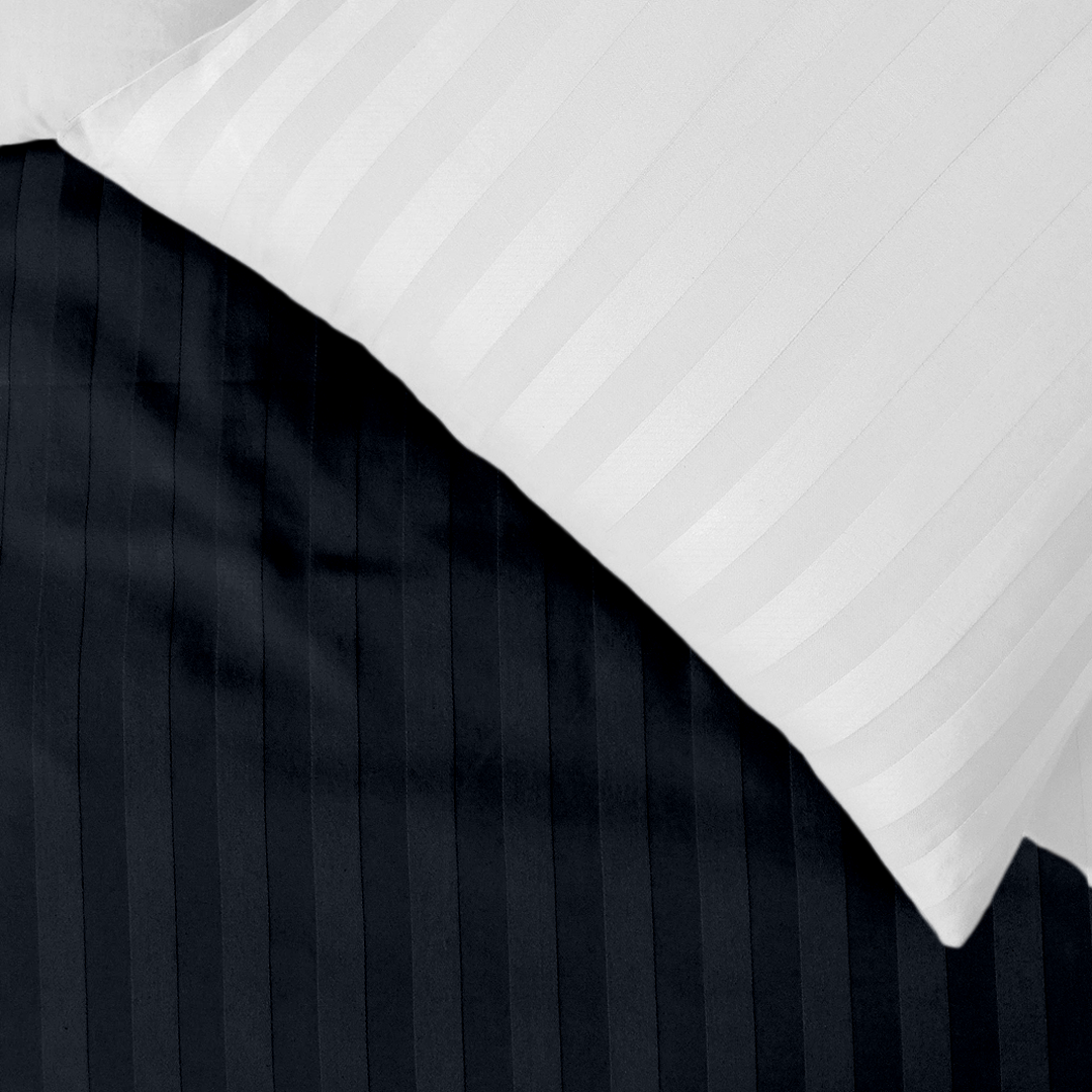 Navy Blue Stripe Duvet Cover