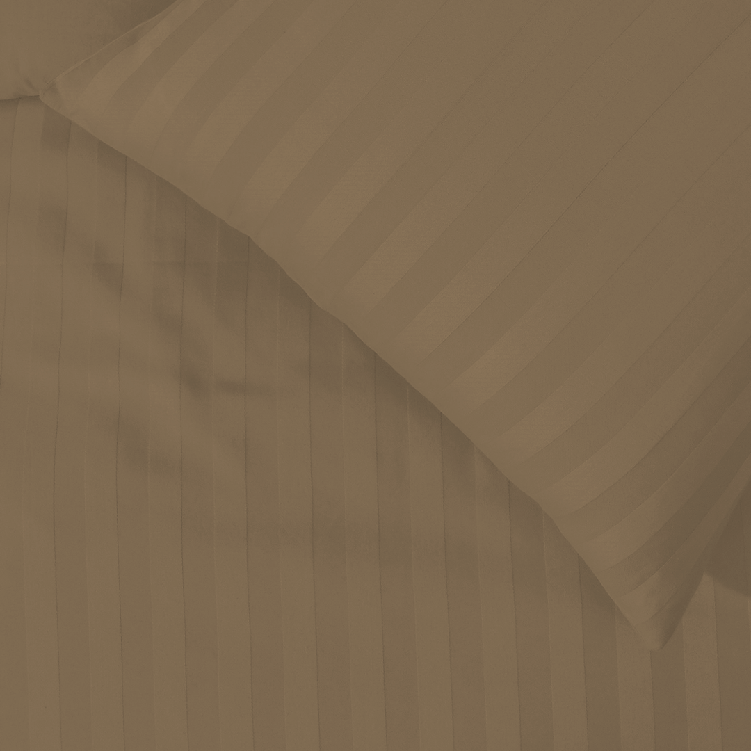 Taupe Stripe Duvet Cover Set