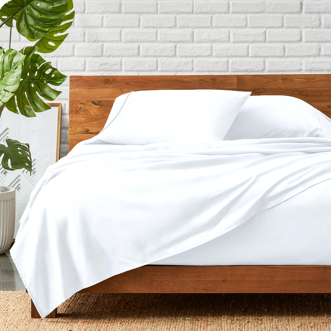 White Bed Sheets - ( 4-Piece )