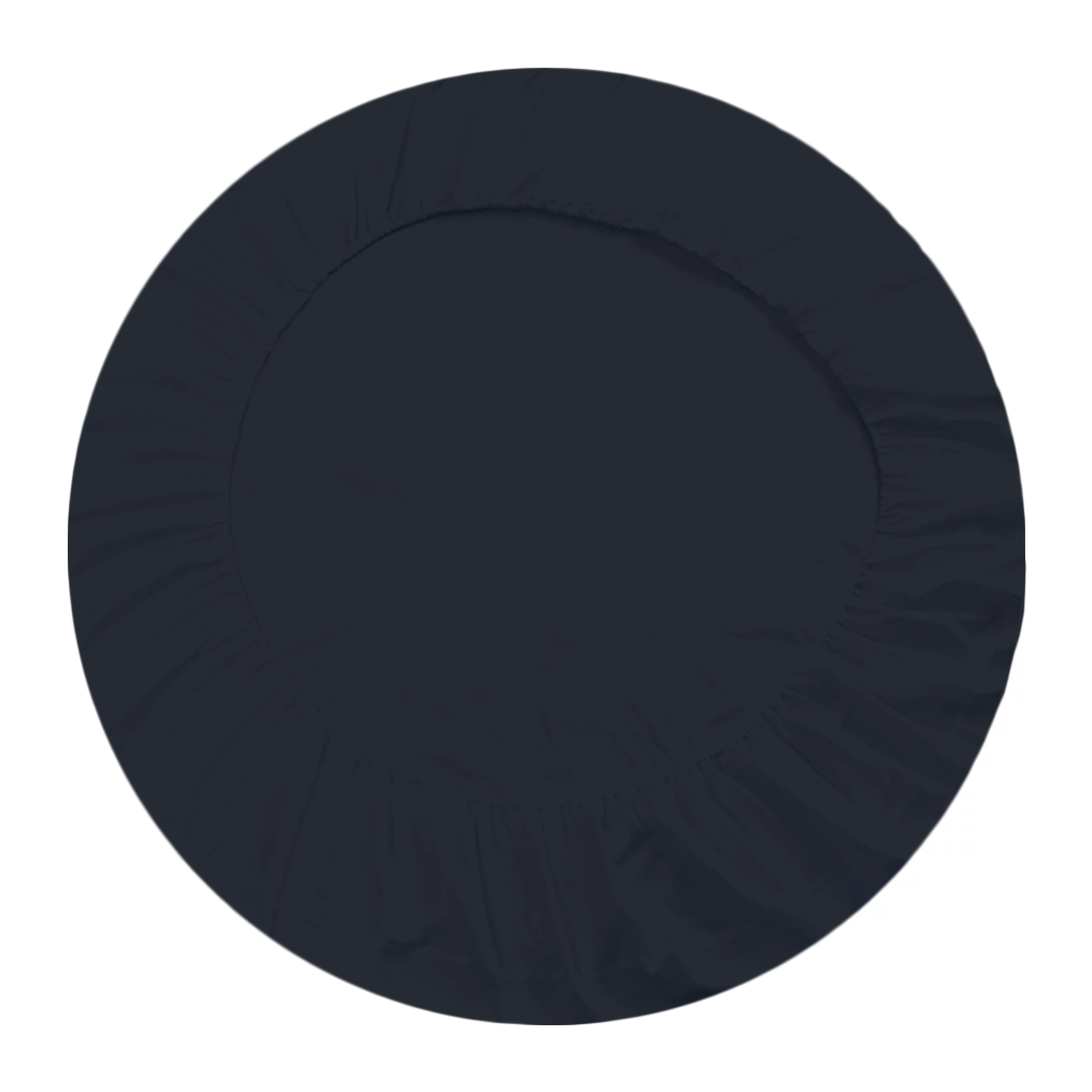 Navy Blue Round Fitted Bed Sheet Only